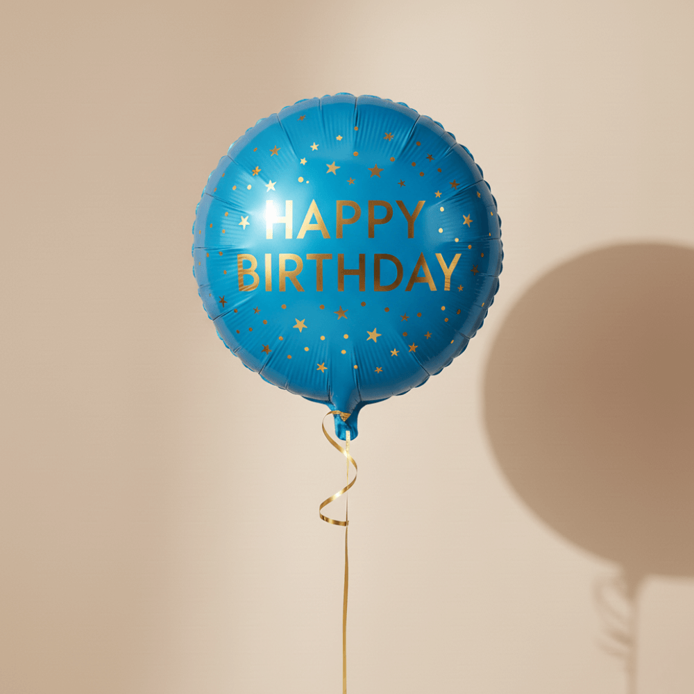 Happy Birthday helium balloon Dubai – floral design